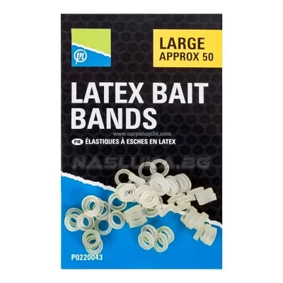 Силиконови рингове за стръв Preston Latex Bait Bands 50 бр.- Large