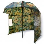 Шарански чадър със странична стена Zebco Storm Umbrella Camo 2.20м