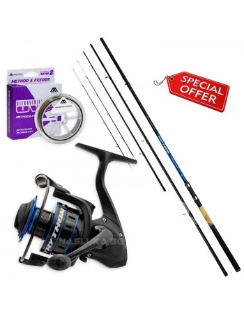 Комплект макара, въдица и влакно за фидер Mikado Trython Feeder Set 3.60м 120г