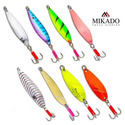 Сет от 8 бр. клатушки за щука и бяла риба Mikado Spoon 1