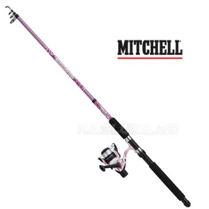 Телескопичен спининг комплект Mitchell Tanager Pink Camo Tele, 2.40 м, 10-30 г Телескопичен спининг комплект Mitchell Tanager Pink Camo Tele, 2.40 м, 10-30 г