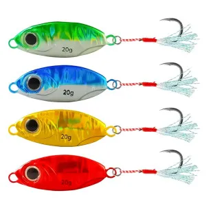 Комплект морски джигове Sokudo Dancer Jig Set 20 г, 4 бр. Комплект морски джигове Sokudo Dancer Jig Set 20 г, 4 бр.