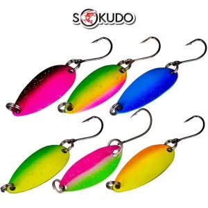 Сет от 6 бр. UV клатушки за пъстърва, костур и кефал Sokudo Prizma UV