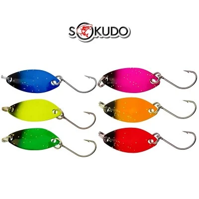 Комплект от 6 бр. клатушки за пъстърва, костур и кефал Sokudo Prizma, 3.0г