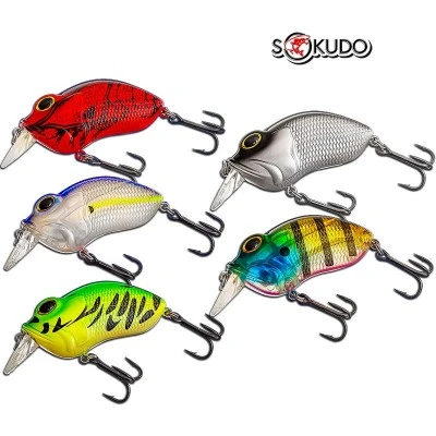 Комплект от 5 бр. плаващи воблери Sokudo Rattle Crank 6см, 14г