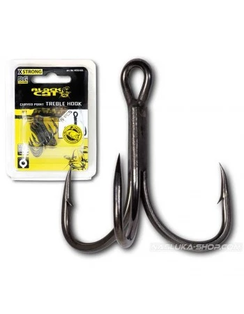 Тройни куки Black Cat Curved Point Treble Hook - 5 бр.