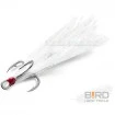 Тройни куки с пера Delphin B!rd Triple Hook - 3 бр. - White
