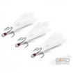 Тройни куки с пера Delphin B!rd Triple Hook - 3 бр. - White