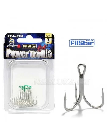 Тройни куки в пакет FilStar Power Treble PT-146TN-2X