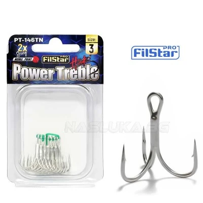 Тройни куки в пакет FilStar Power Treble PT-146TN-2X