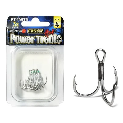 Тройни куки Filstar Power Treble PT-148TN - 3x - 6 бр.