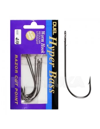 Офсетни куки Duel Hyper Bass Worm Hook K493 - 6 бр.