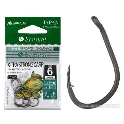 Куки с ухо Mikado Sensual X-Tra Strong Carp DB