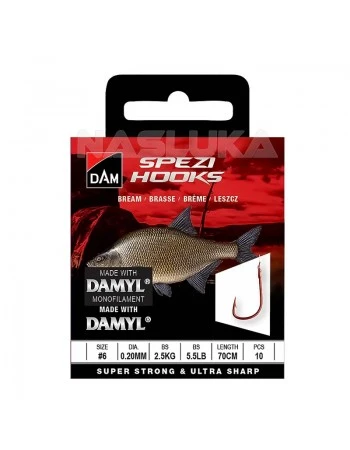 Вързани куки за платика DAM Spezi Hooks - Bream - 10 бр.