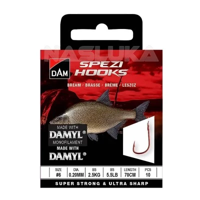 Вързани куки за платика DAM Spezi Hooks - Bream - 10 бр.