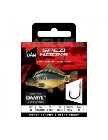 Вързани куки за шаран DAM Spezi Hooks - Carp - 10 бр.