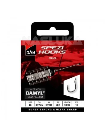Вързани куки за фидер DAM Spezi Hooks - Feeder - 10 бр.