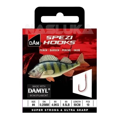 Вързани куки за костур DAM Spezi Hooks - Perch - 10 бр.