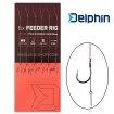 Вързани куки за фидер риболов Delphin Proxi 8 Braided Line - Sting