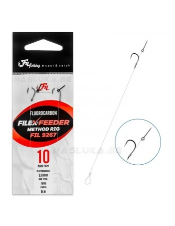 Вързани куки за метод фидер Filex Feeder Method Rig Fluorocarbon