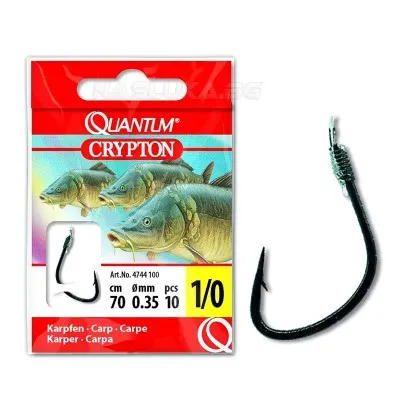 Вързани куки Quantum Crypton Carp, 10 бр.