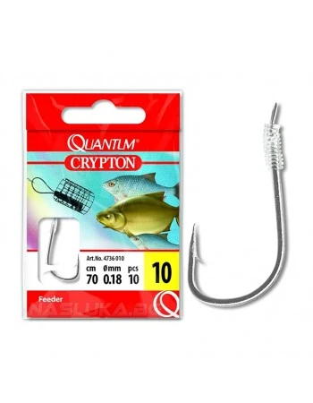 Вързани куки Quantum Crypton Feeder - 10 бр.