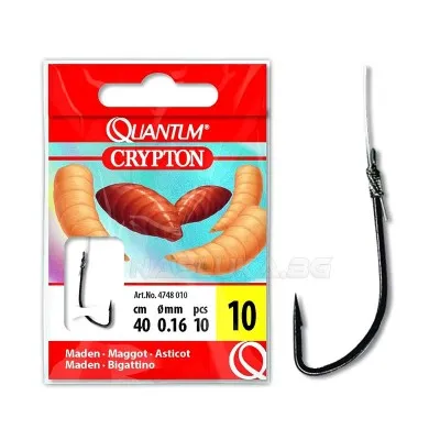 Вързани куки Quantum Crypton Maggot, 10 бр.