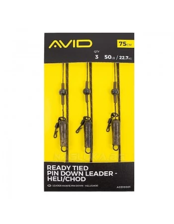 Монтажи за шаран Avid Carp Ready Tied Pin Down Leader - Heli/Chod