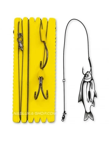 Монтаж за сом Black Cat Bouy and Boat Ghost Double Hook Rig - 100кг