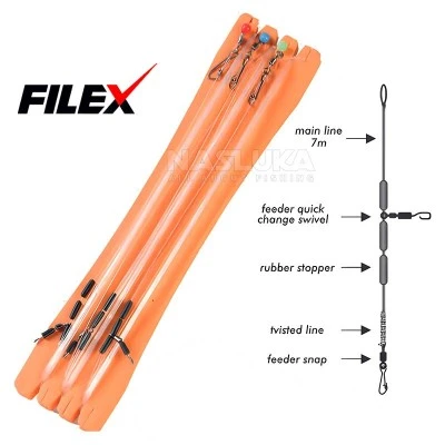 Готови монтажи за фидер Filex Feeder Helicopter Rig, 3 бр.