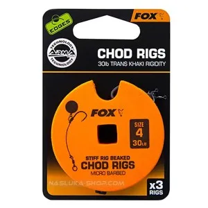 Монтажи за риболов на шаран Fox Chod Rigs, Barbless