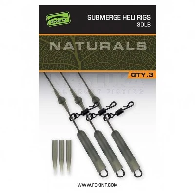 Шарански монтажи Fox Edges Naturals Submerge Heli Rigs 75см, 3бр.