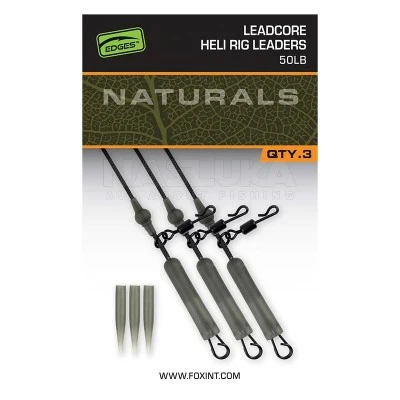 Шарански монтажи Fox Edges Naturals Leadcore Heli Rig Leaders 75см, 3бр.