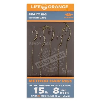 Монтаж за фидер Life Orange Method Hair - Beaky Rig