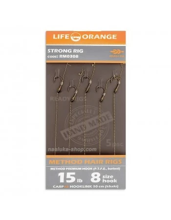 Монтаж за фидер Life Orange Method Hair - Strong Rig