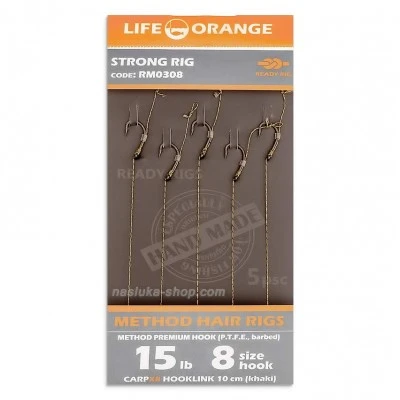 Монтаж за фидер Life Orange Method Hair - Strong Rig