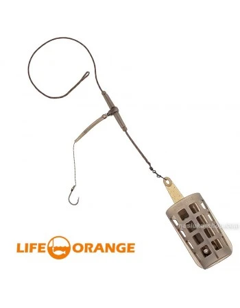 Монтаж за фидер риболов Life Orange Cage Feeder Distance - Rig 28