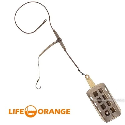 Монтаж за фидер риболов Life Orange Cage Feeder Distance - Rig 28