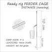 Монтаж за фидер риболов Life Orange Cage Feeder Distance - Rig 28