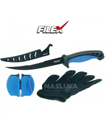Комплект нож, ръкавица и точило Filex Fillet Set 7088