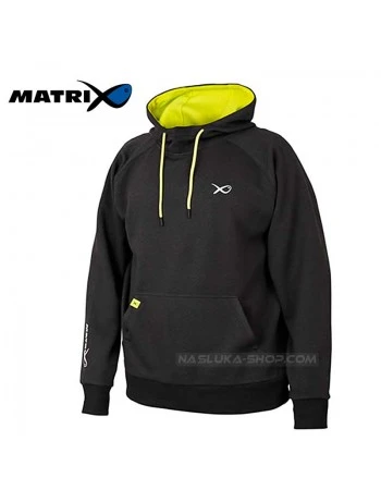 Суичър Matrix Minimal Hoody Black Marl-Lime