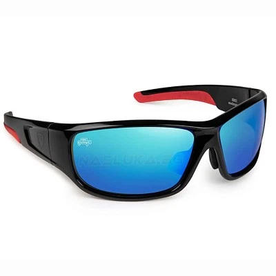 Поляризирани слънчеви очила Fox Rage Wraps - Black/Red - Grey/Mirror Blue