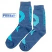 Термочорапи от мерино вълна FilStar Fishing Socks Pike - Blue