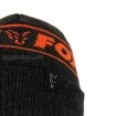 Топла зимна шапка Fox Collection Beanie - Black/Orange