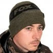 Топла зимна шапка Fox Collection Beanie - Green/Black