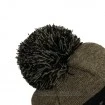 Топла зимна шапка Fox Collection Bobble Hat - Green/Black