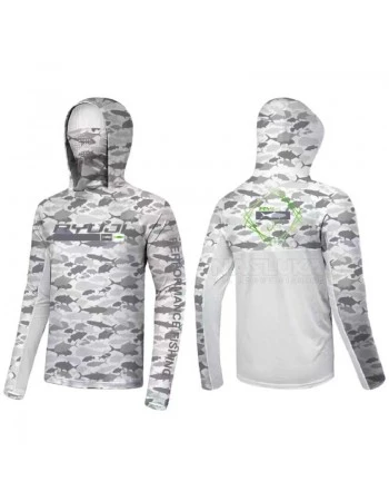 Слънцезащитна блуза Ryuji UV Performance Hoodie + Neck, Fish Wave