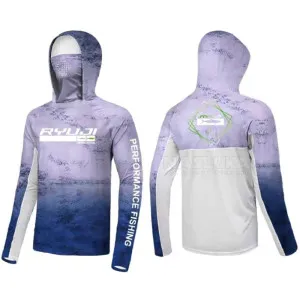Слънцезащитна блуза Ryuji UV Performance Hoodie + Neck, Navy Blue Слънцезащитна блуза Ryuji UV Performance Hoodie + Neck, Navy Blue