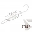 Блесна клатушка за пъстърва Delphin Strip - Zebra