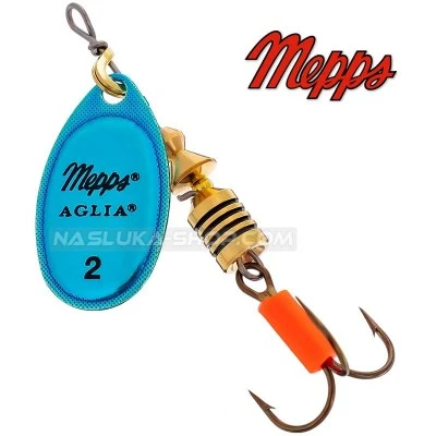 Въртяща блесна Mepps Aglia Platinum Blue